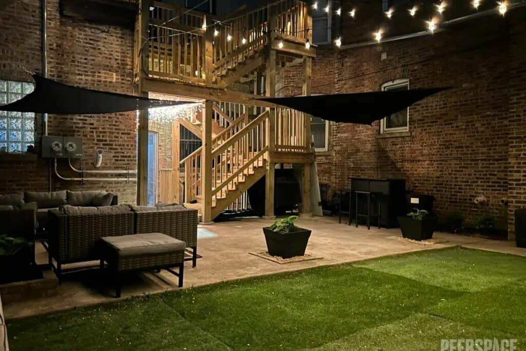 Outdoor Speakeasy Style Lounge Space
