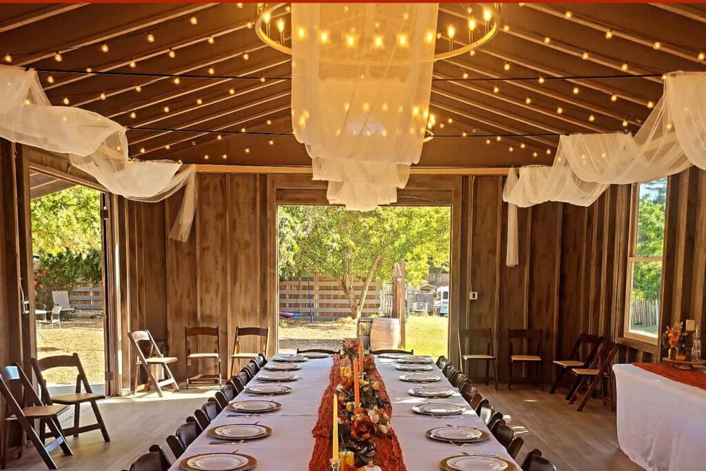 Elegant outdoor reception table setup by wedding planners in Raleigh