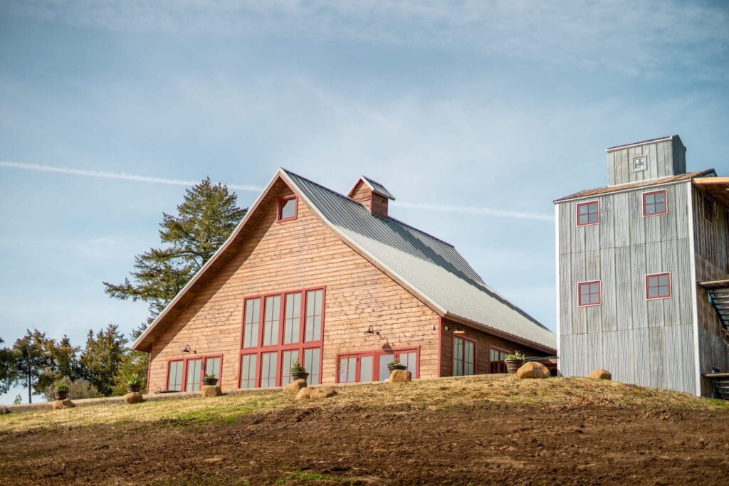 Idyllic barn venue in the hills of Idaho